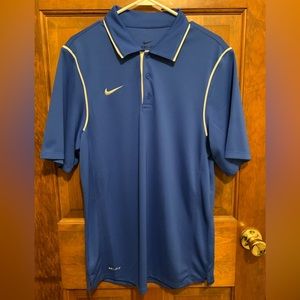 NIKE DRI-FIT GOLF POLO BLUE SHIRT - MENS SMALL - BARELY USED GOOD CONDITION